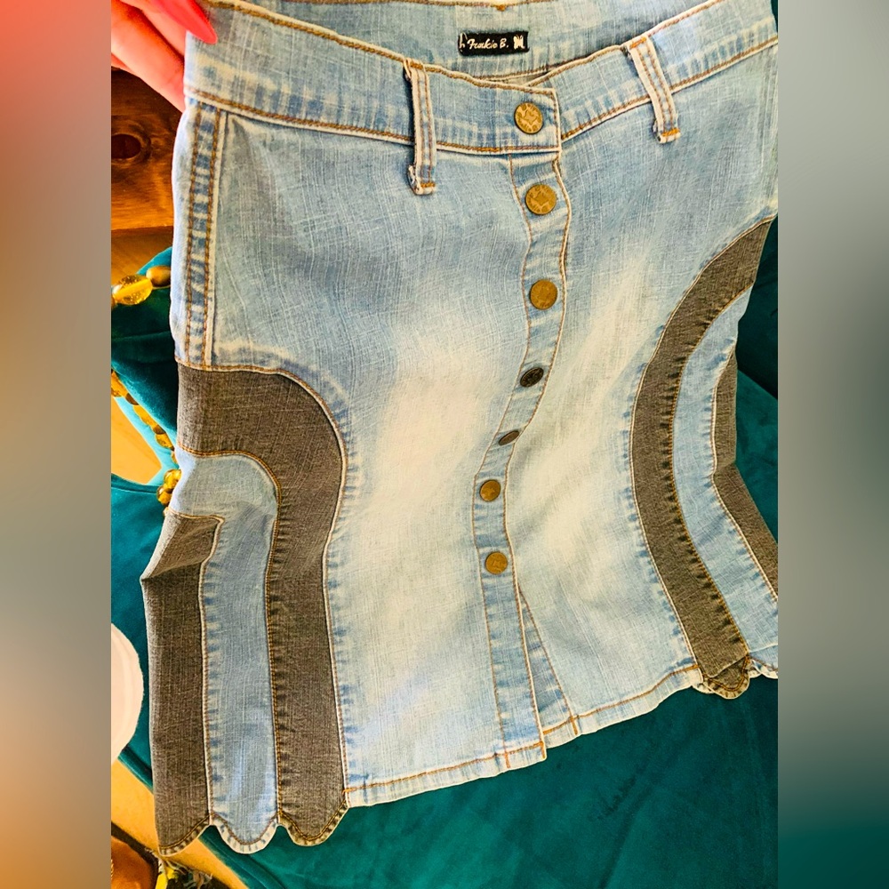 Frankie B Denim skirt